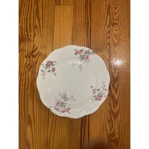 Antique Set of 6 Zeh Scherzer Orleans Floral Dinner Plates Circa 1891 - 1910